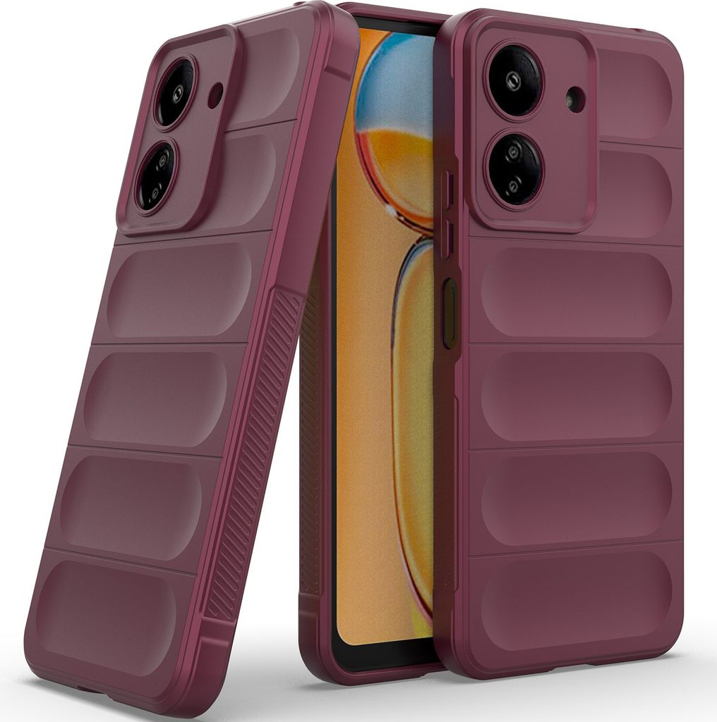 Handyhülle für Xiaomi Redmi 13C /Poco C65 Weich TPU Silikon Stossfest Anti-rutsch Hülle bordeaux