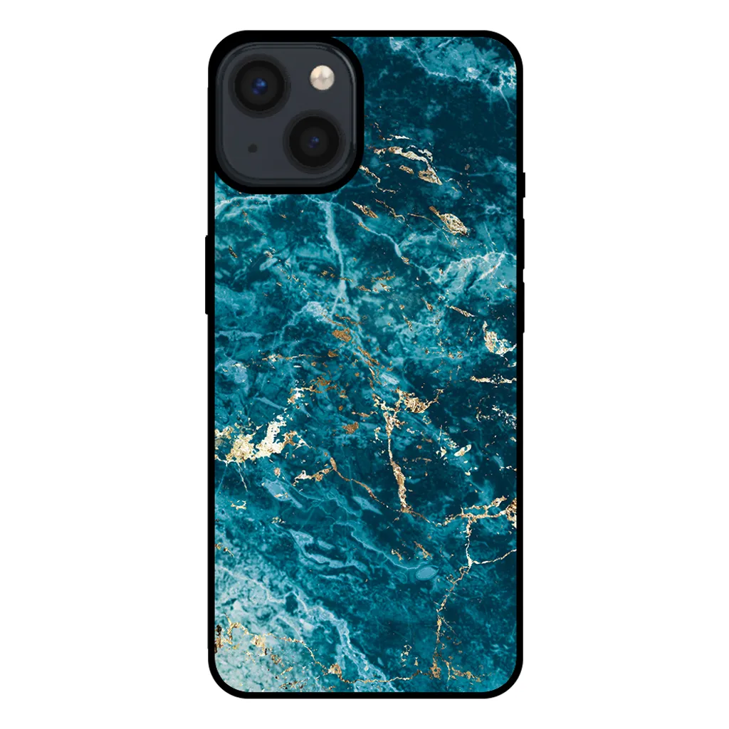 Smartphonica Cover iPhone 13 Marmo Blu - Un'Opera d'Arte in TPU