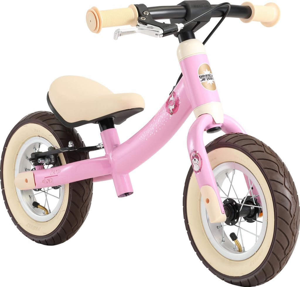 BIKESTAR Mitwachsendes Kinder Laufrad ab 2 - 3 Jahre | 10 Zoll Sport Lauflernrad | Rosa Einhorn
