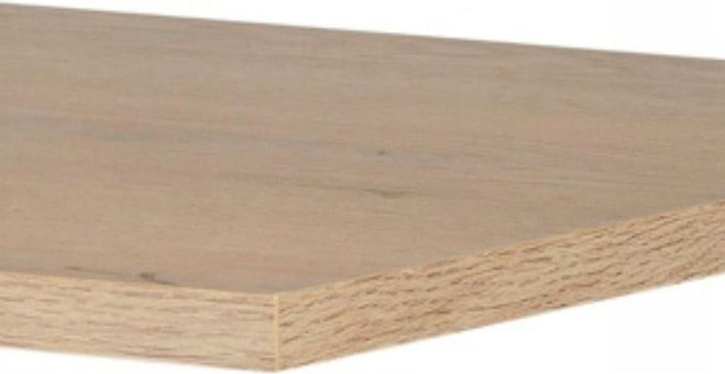 RODAN | Waschtischplatte - 120,6x46x1,6 cm - Eiche Hell - Hochwertige Laminatplatte - Wasserfest - Für Waschbecken