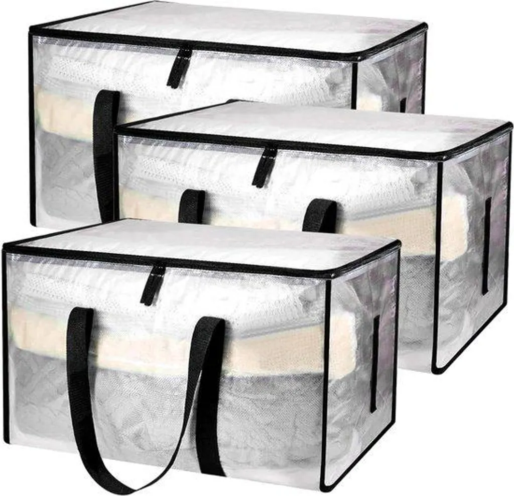 Sac de rangement 91L transparent anti-poussière pour protéger le linge