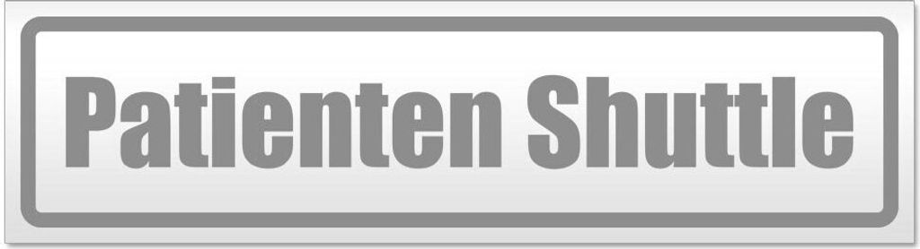 Kiwistar - Autoaufkleber - Grau - 30 x 8 cm - Patienten Shuttle - Hinweis Aufkleber Sticker für Auto, Kfz, Fahrrad, PKW, LKW
