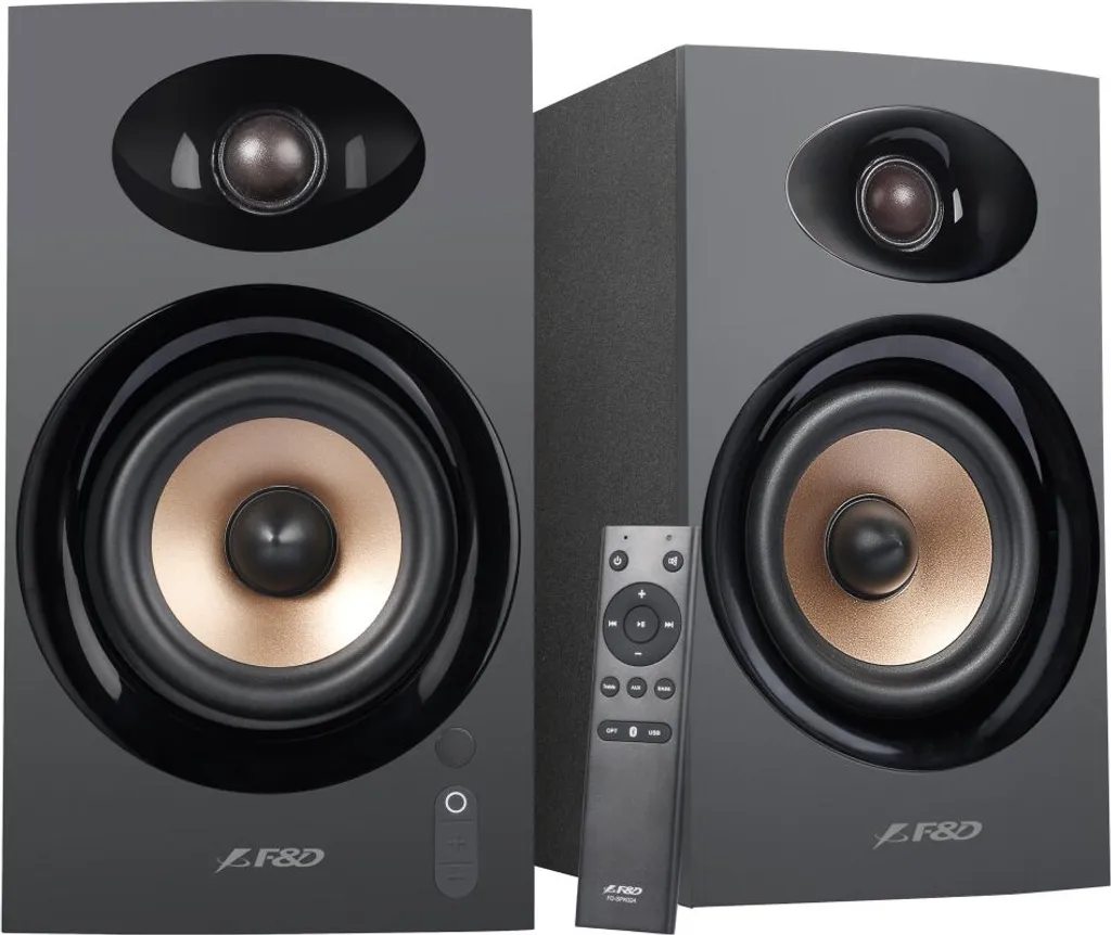 Haut-parleurs de Bureau Bluetooth F&D R23BT 2.0 Finition Bois 40W