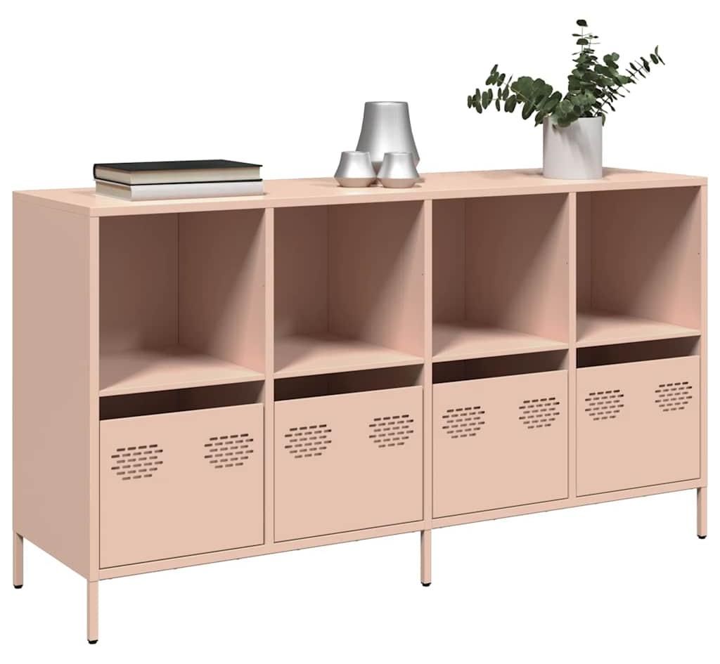 vidaXL Sideboard Rosa 135x39x73,5 cm Kaltgewalzter Stahl Produktbild 