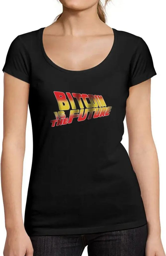 Damen Grafik T-Shirt Bitcoin ist die Zukunft Krypto hodl btc – Bitcoin Is The Future Crypto Hodl Btc – Öko-Verantwortlich Vintage Jahrgang Kur...