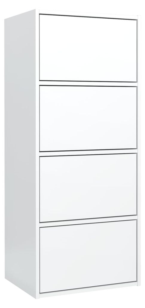 Mobelsta Kommode mit 4 Türen Weiß 50x39x120 cm, Produktbild 