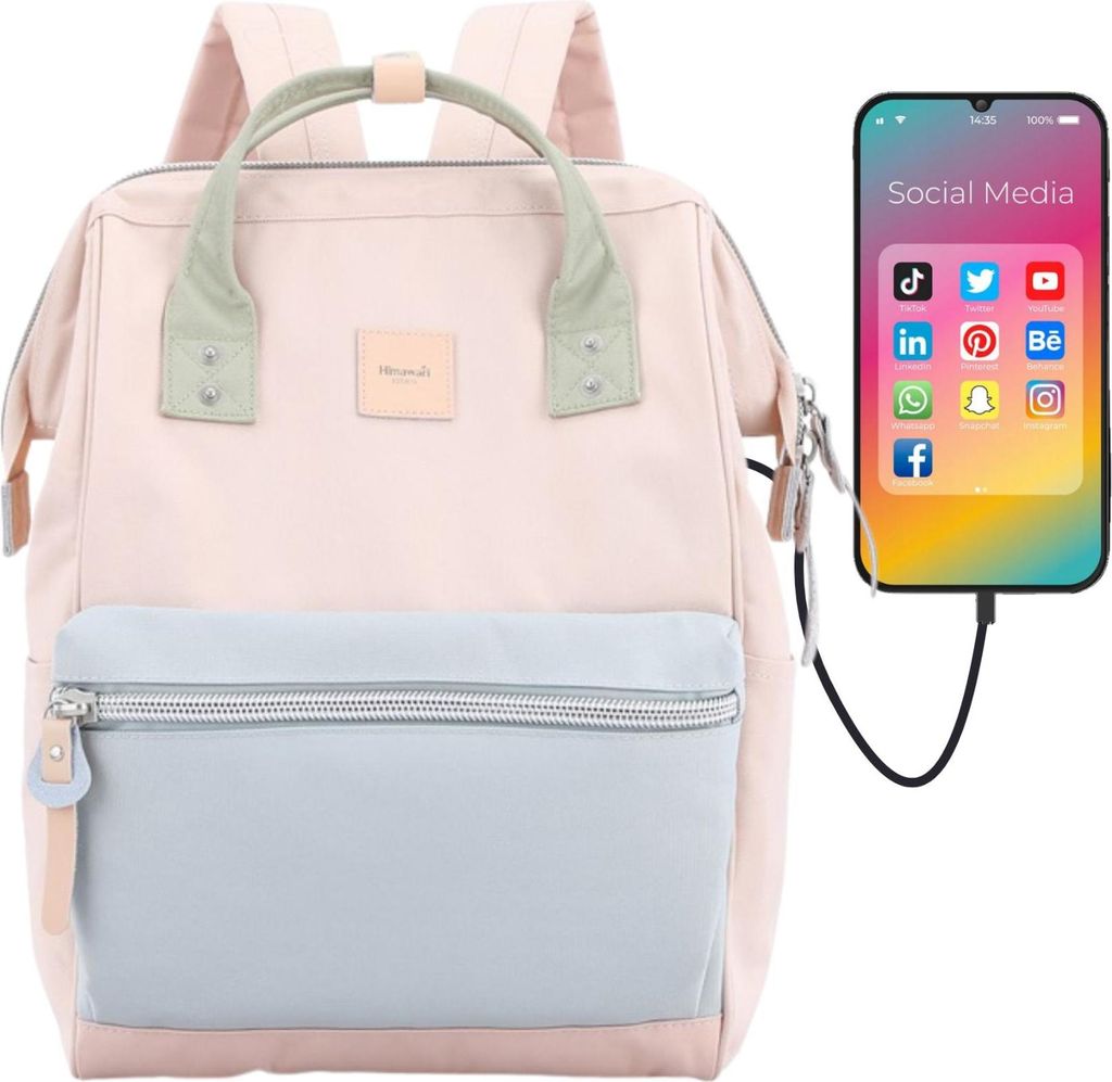 Himawari Rucksack mit USB-Anschluss, gepolstertem Produktbild 