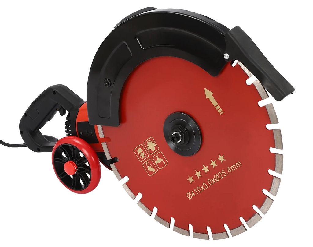 Elektrische Betonsäge, 4000W Motor, tiefe Schnitttiefe, Rot, EU