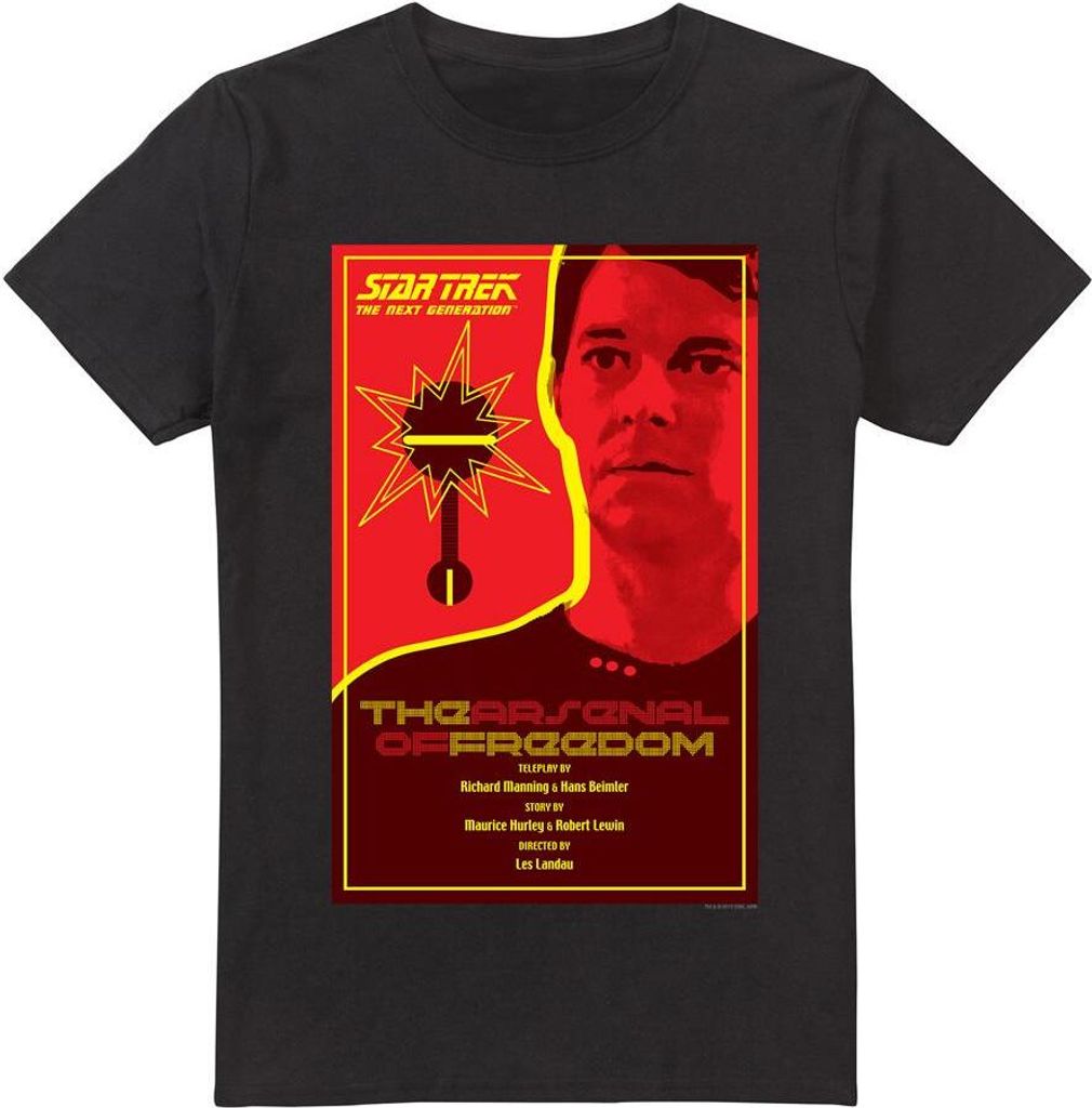 Star Trek - "The Next Generation Season 1 Episode 21" T-Shirt für Herren TV13993 (M) (Schwarz)