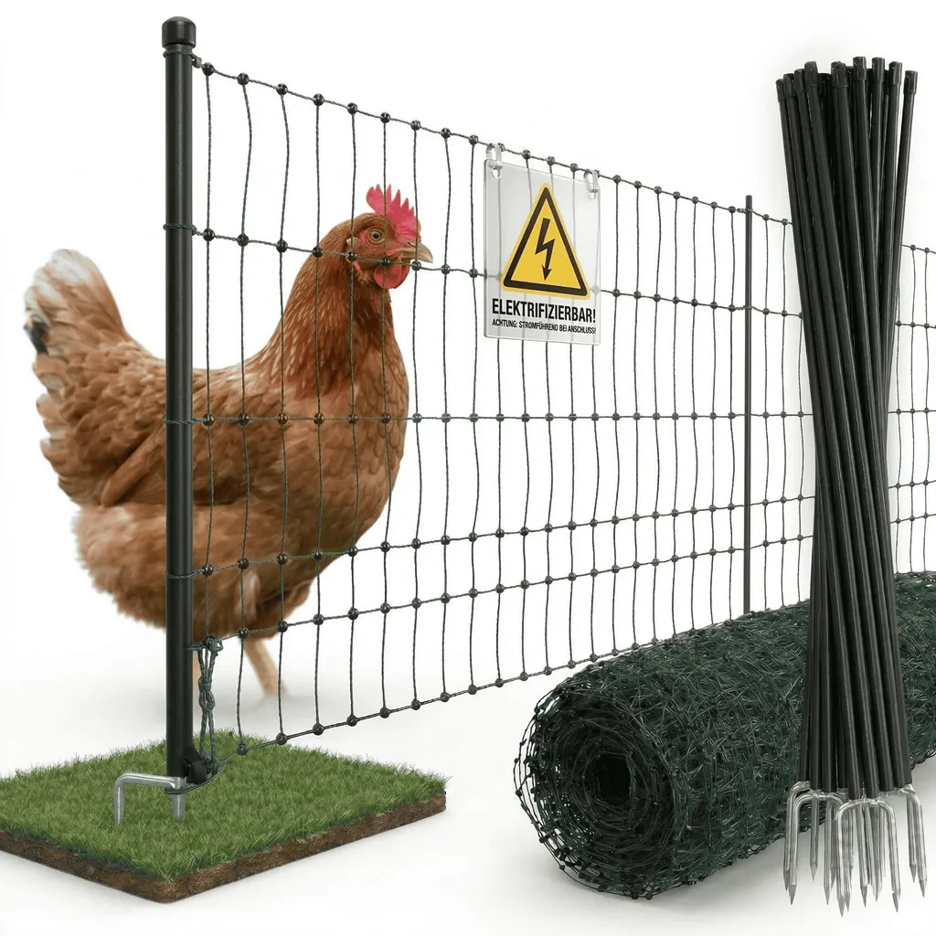 Sécurisez vos poules avec ce filet anti-fugue 15m électrifiable et stable