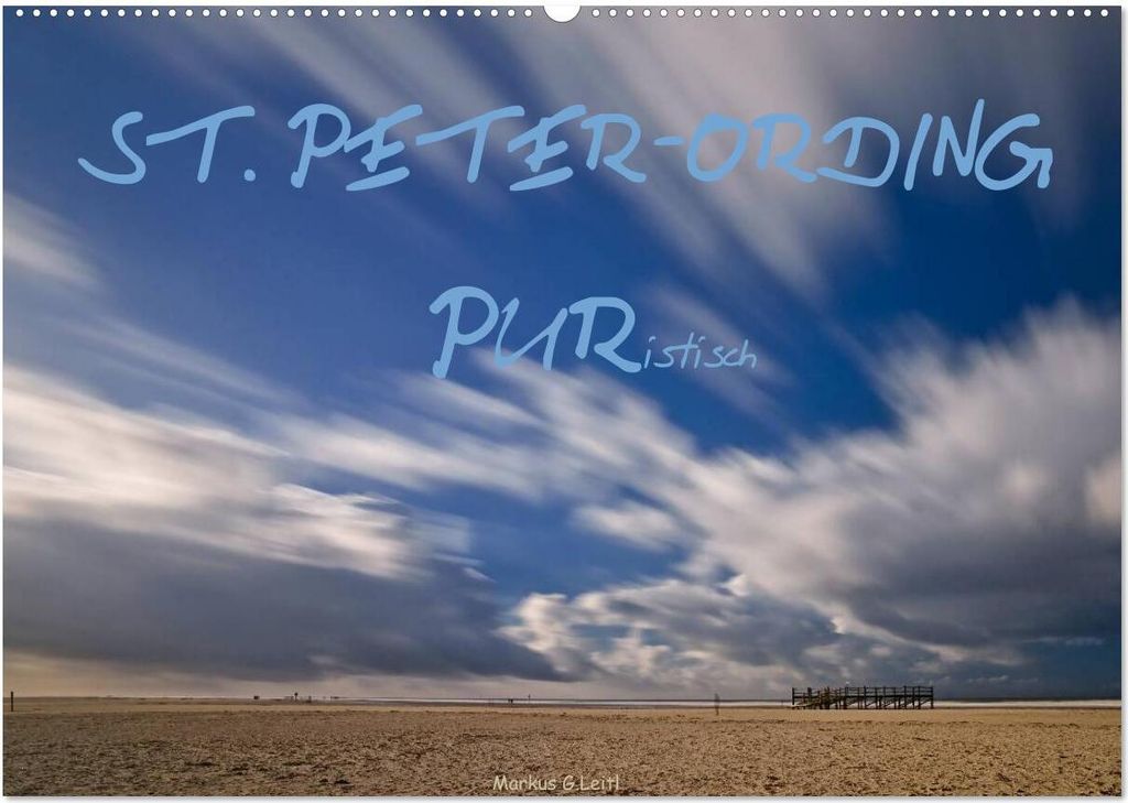 ST. PETER-ORDING PURistisch (Wandkalender 2026 DIN A2 quer), CALVENDO Monatskalender