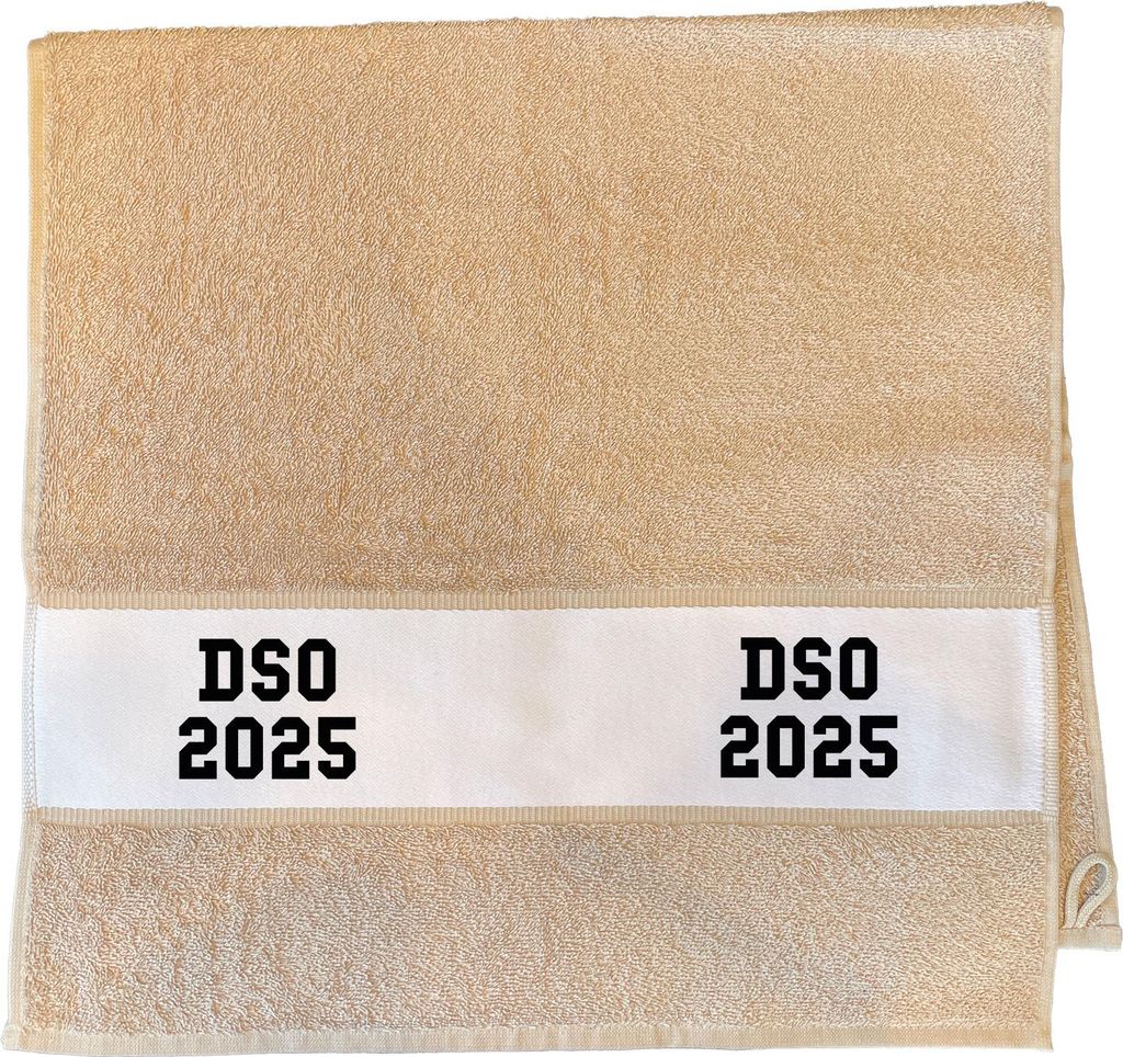 Huuraa Handtuch DSO 2025 Abschluss Belgien (ndl.) 50x100cm Sand Baumwolle Handtuch Geschenkidee