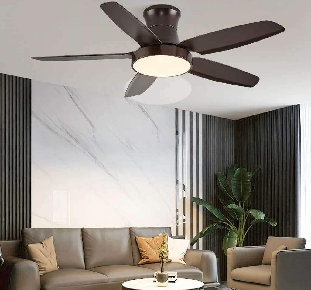 Ventilateur de plafond 6 vitesses avec variateur de lumière et minuterie
