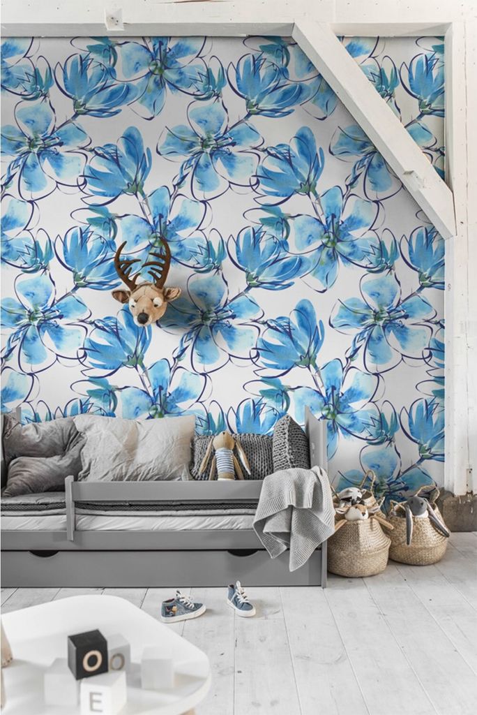 Coloray Fototapete 416x254 cm An Einer Wand Latex Latextapete - Femininer Abstract floral.