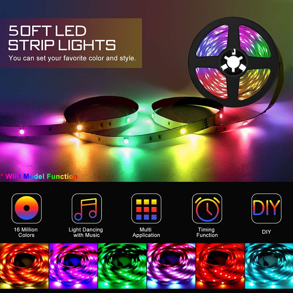 1-10m RGB LED Stripe 5050 SMD Leiste Streifen Band Licht Leuchte Lichterkette 