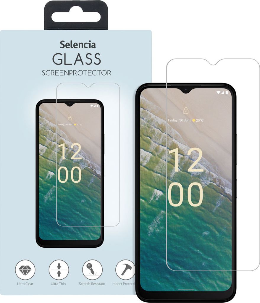 Selencia Screen Protector aus gehärtetem Glas Nokia C32