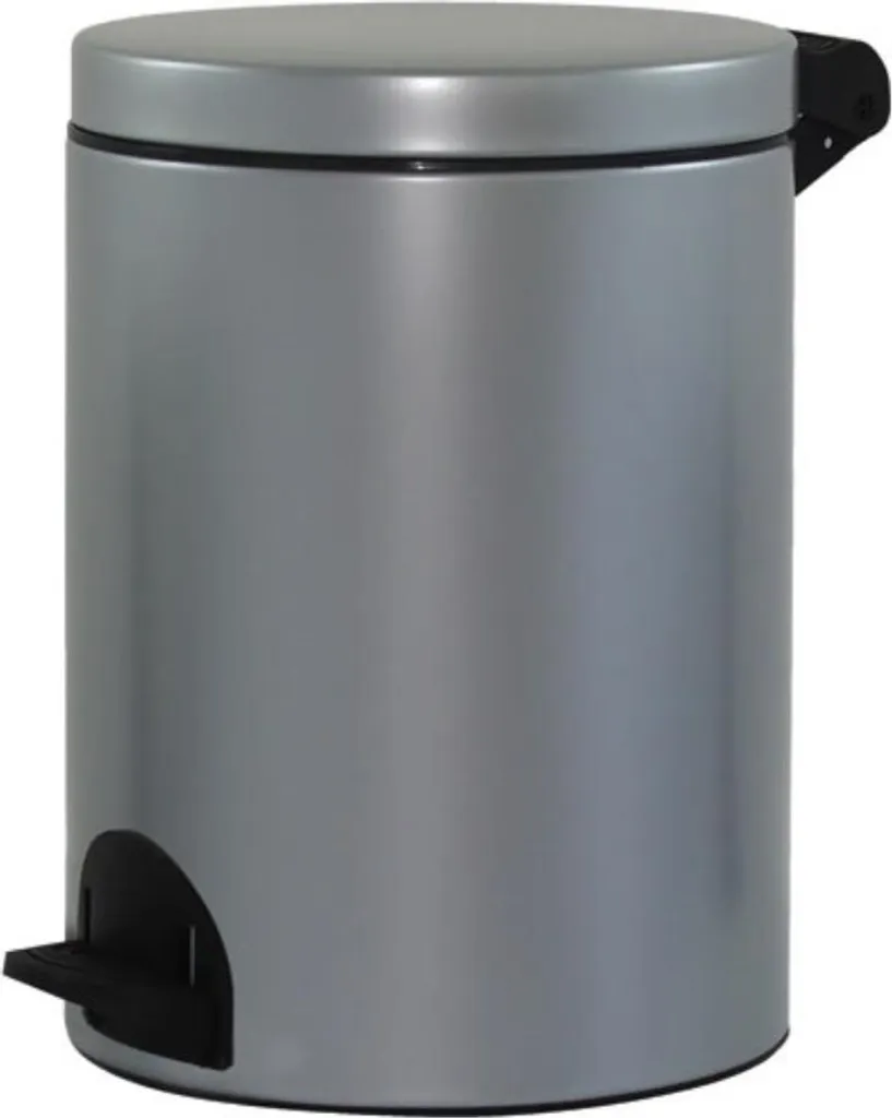 Poubelle de Cuisine 14L Élora Rossignol en Acier Gris Métallisé Chic