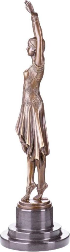 Bronzeskulptur Bronzefigur Tänzerin nach D.H.Chiparus Art-Deco-Stil
