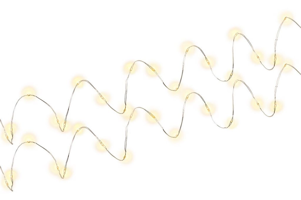 2x 20 LED in filo d'argento, timer incluso Immagine del prodotto 
