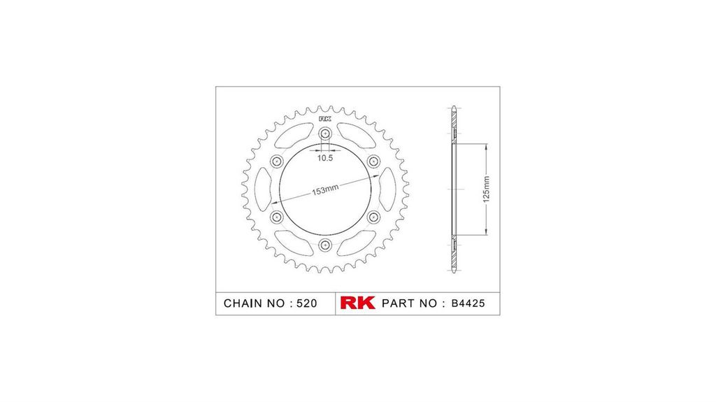 Rk Kettenrad 520 48z Stahl silber