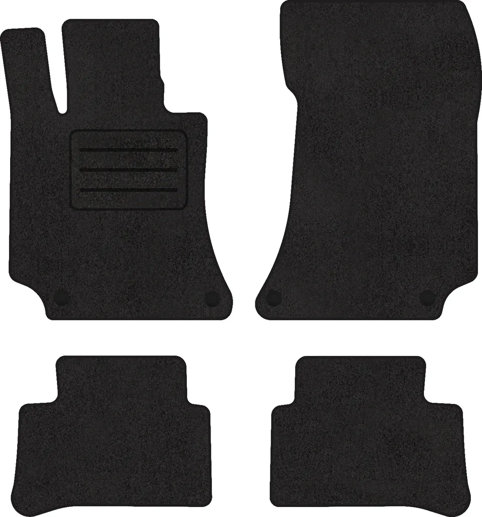 Tappetini Auto In Velluto Su Misura Per Mercedes CLS W219 (2004-2011) | Set Di 4 Con Rinforzo Pedali | Antiscivolo