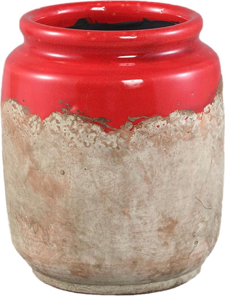PTMD - Topf Breffni - Rot - 17x17x20,5cm