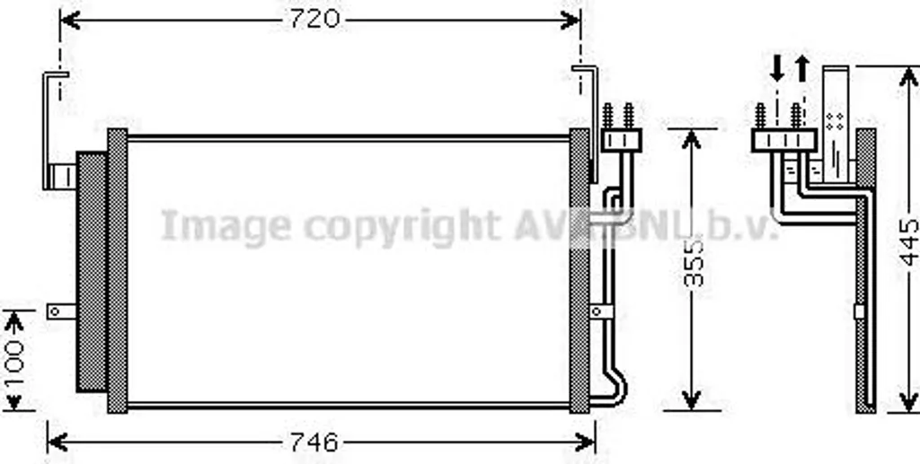 Condenseur de climatisation AVA HY5084D OE 9760626000 pour Santa Fe