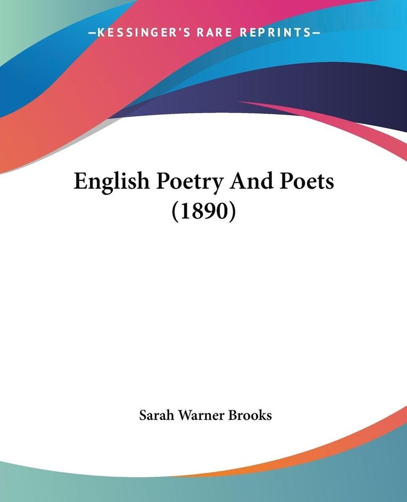 English Poetry And Poets (1890)