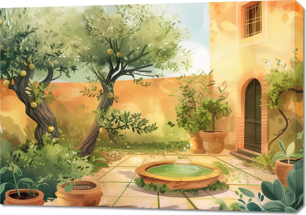 Quadro Moderno 100x70cm Paesaggio Soleggiato - Arredo Casa Chic