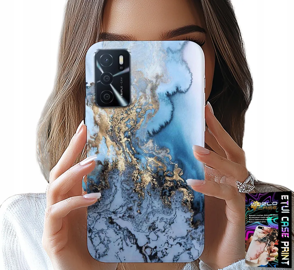 Custodia per Oppo A16 / A16S / A54S - Modelli da donna in marmo + vetro