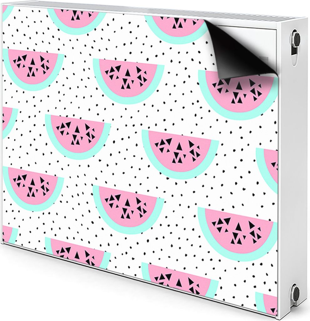 Magnet Heizkörper Heizkörper-Abdeckung Heizkörperabdeckung 110x60 cm - Wassermelonen und Punkte