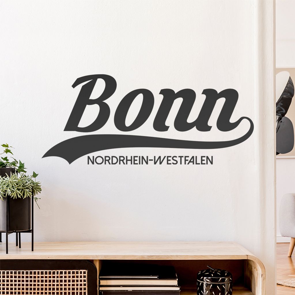 Bonn Nordrhein-Westfalen Wandtattoo Wandaufkleber Wall Sticker - Dekoration, Küche, Wohnzimmer, Schlafzimmer, Badezimmer