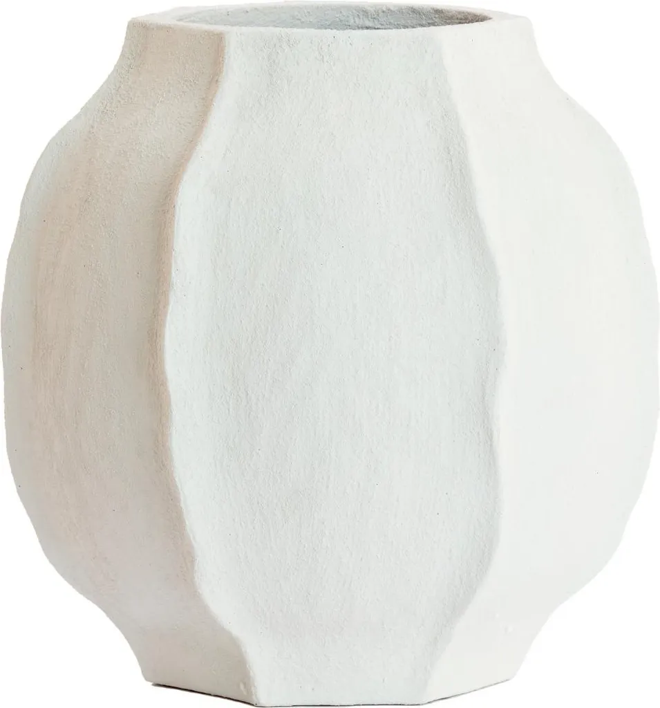 Vase Design SAPHIRA en Pierre Blanche pour Grandes Fleurs et Bouquets