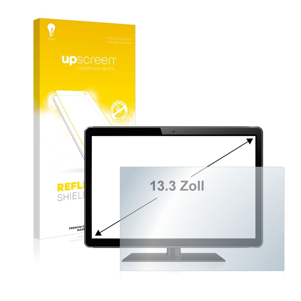 upscreen Schutzfolie für Kassensysteme mit 33.8 cm (13.3 Zoll) Displays 285 x 180 mm Displayschutz Displayschutzfolie Folie Matt Entspiegelungsfolie