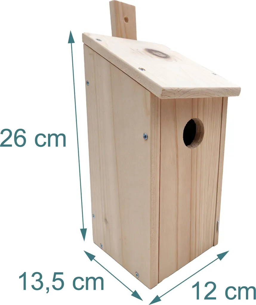 Kit de construction de nichoirs en sapin résistant avec matériel complet x2 - 4