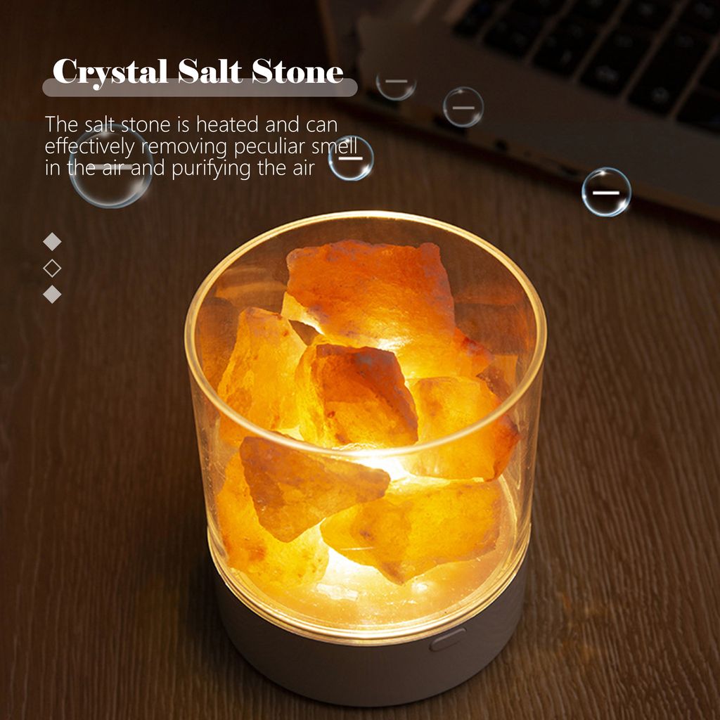 Sůl kámen noční světlo 7 barev LED Rock Crystal Lamp Obrázek produktu 3