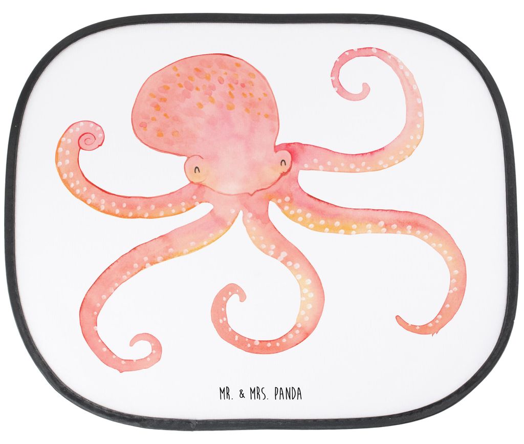 Mr. & Mrs. Panda Auto Sonnenschutz Tintenfisch - Weiß - Geschenk, Meer, Seitenscheibe, Lustige Sprüche, Autosonnenschutz, Wasser, Fenster, Meeres...