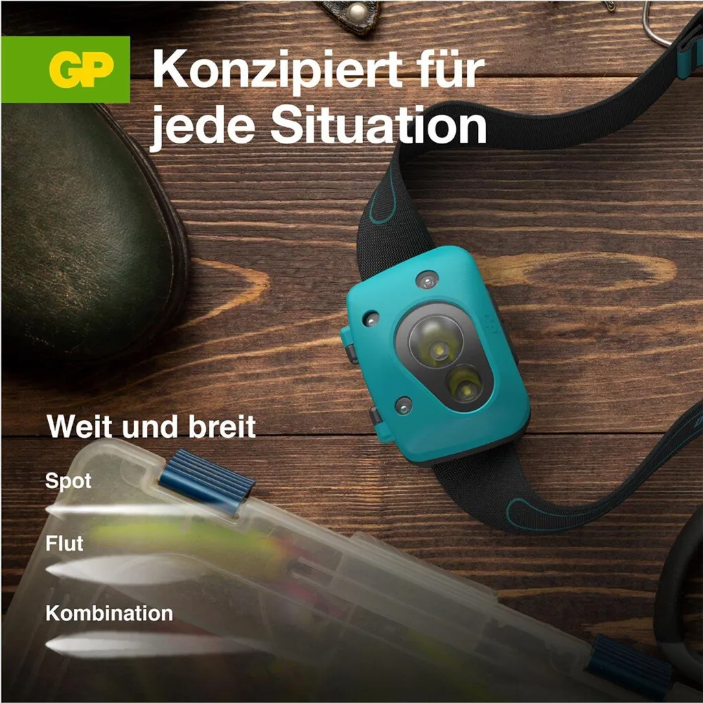 Lampe frontale GP Discovery CH44 - Éclairage LED puissant et ajustable - 25