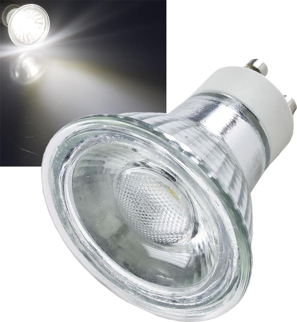 ChiliTec 21315 LED Strahler GU10 "H50 COB" 4000k, 460lm, 230V/5W,neutralweiß