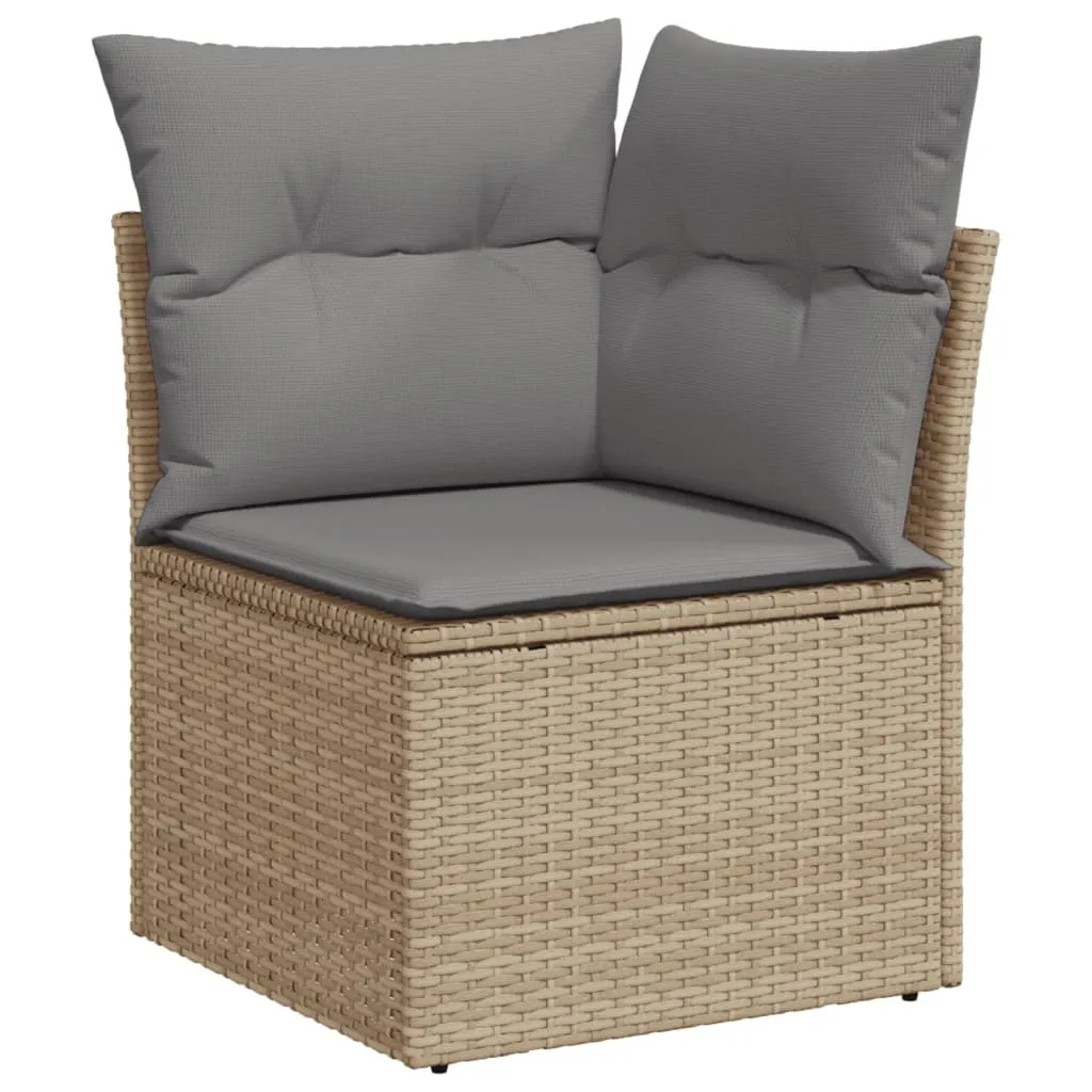 Divano da Giardino 2 Posti con Cuscini Grigio 124 cm Polyrattan