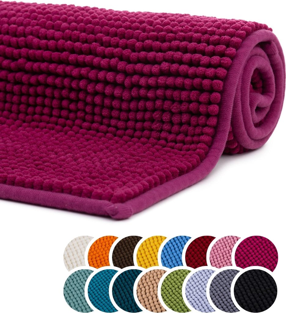 liebling - Badteppich, 60 x 100 cm, Fußbodenheizung geeignet, 100% Mikrofaser, cyclam