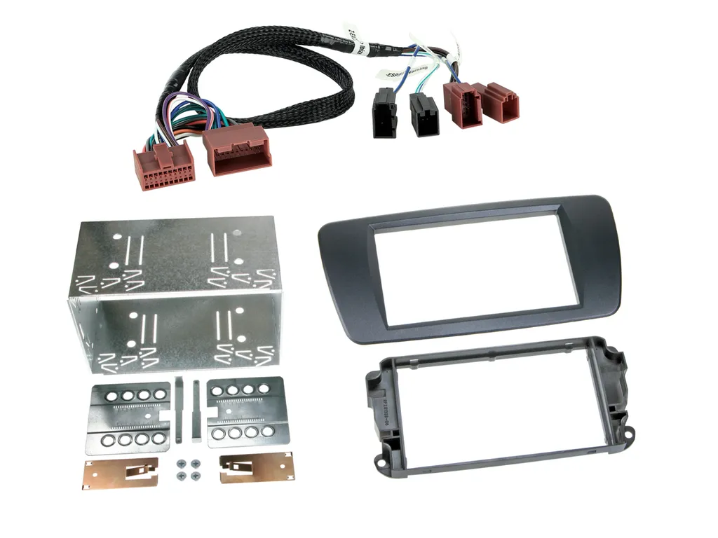 Cadre de montage autoradio Seat Ibiza double DIN couleur galway grau