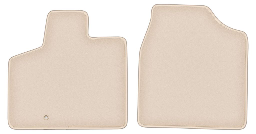 DURBAN Beige Velours-Fußmatten vorne für Chrysler Voyager V Minivan (2008-2016)