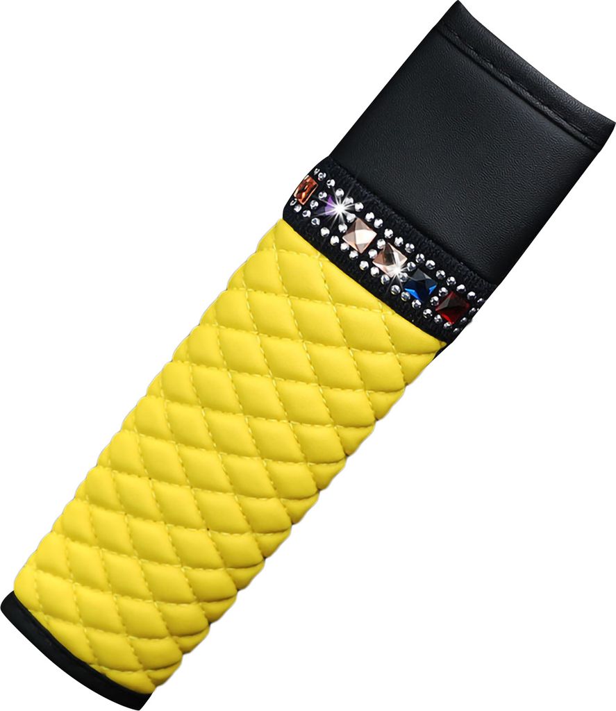 Glänzende Strass-Dekor Auto-Sicherheitsgurtbezug Atmungsaktives Kunstleder-Schulterpolster Komfortables Fahren Autozubehör