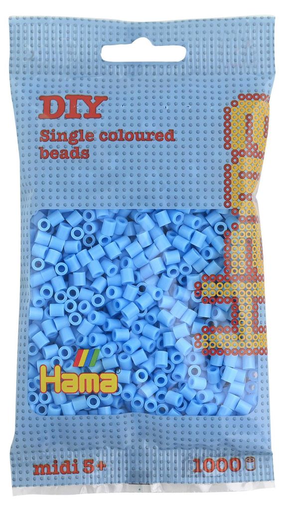 Hama 207-46 Hama Bügelperlen midi, pastell-blau, im Beutel Immagine del prodotto 