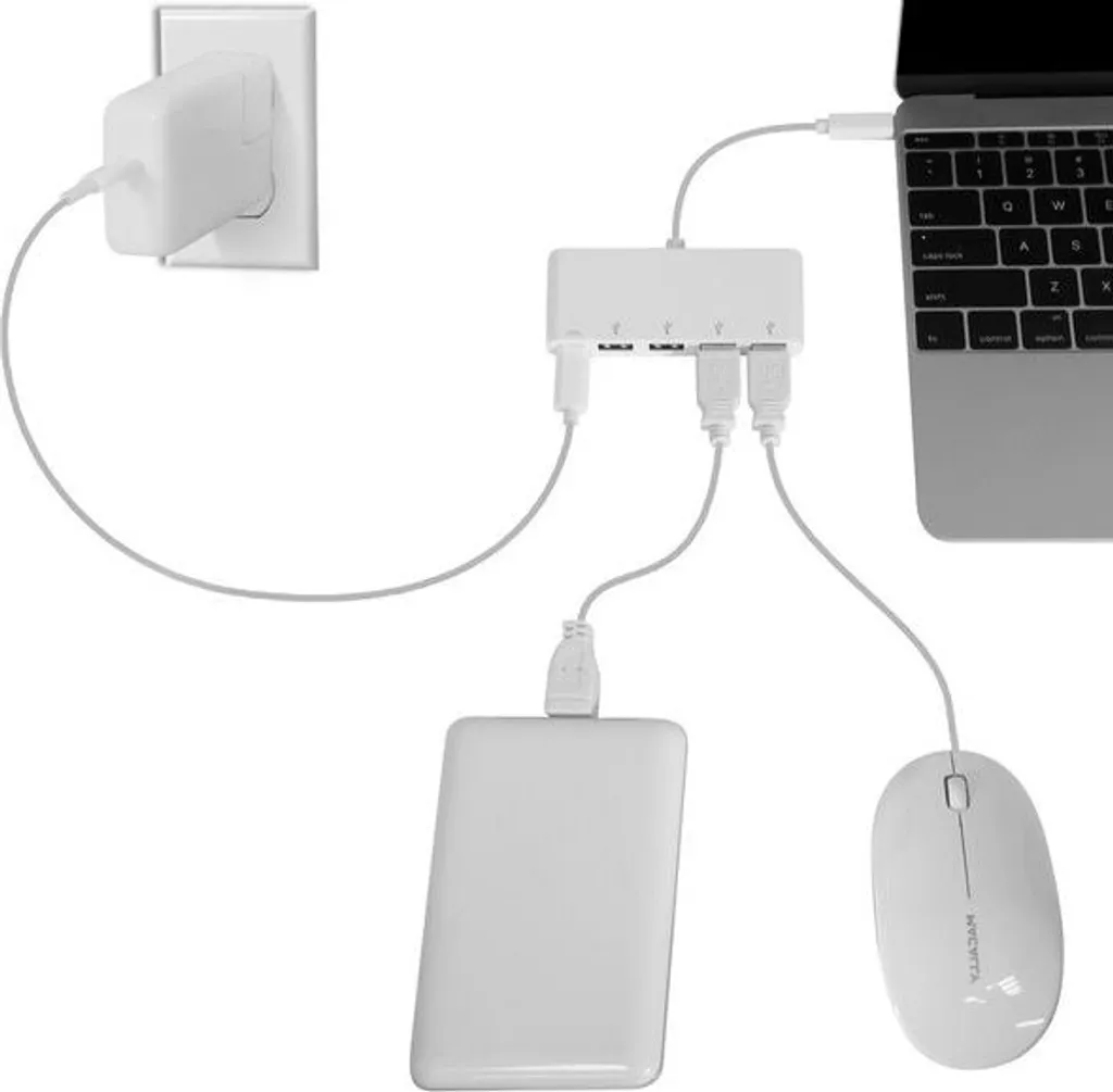 Solution Manque de Ports : Macally Hub USB-C vers 4x USB 3.1 pour Ordinateur - 2
