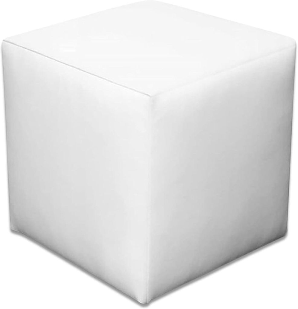 Sitzhocker Sitzwürfel | Bodenkissen Hocker | Sitzwürfel Kunstleder | Fußhocker Wohnzimmer | Sitzwürfel 40x40x40 | Sitzwürfel Holzwerkstoff (We...