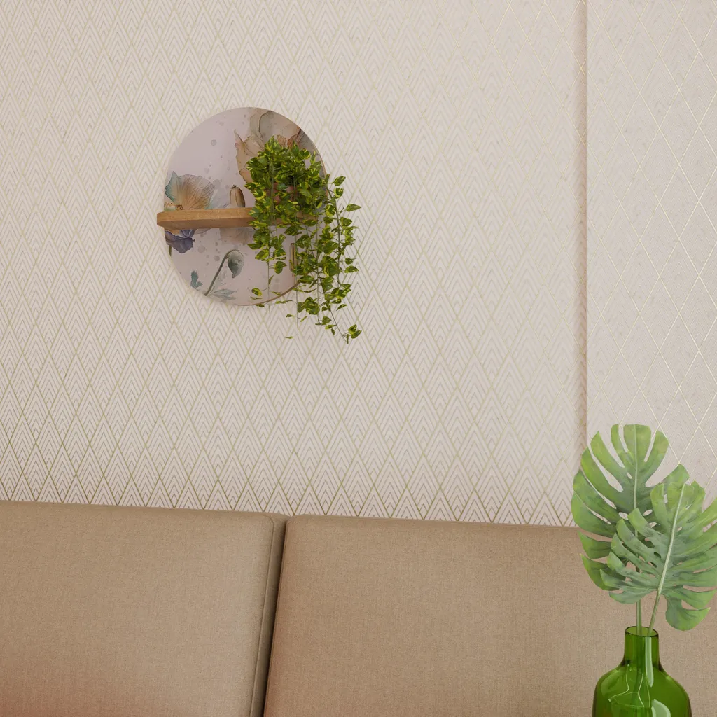 Étagère ovale SOFTEN POPPY pour plantes et déco - Gain de place intérieur - 5