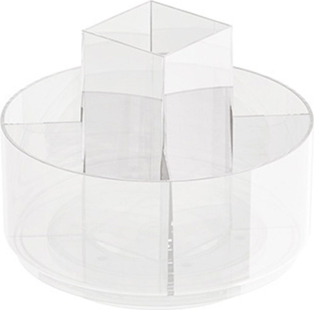 Aufbewahrungsbox für Kosmetik, großes Fassungsvermögen, mehrere Fächer, um 360 Grad drehbares Design, leicht zugänglicher Organizer für Make-...