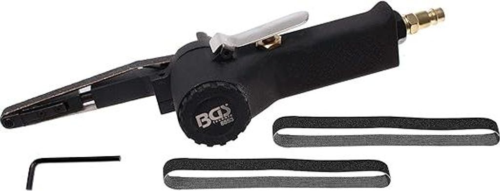 BGS 8853 | Druckluft-Bandschleifer | für Schleifbänder 330 x 10 mm | 20000 U/min | stufenlos verstellbar